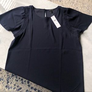 Ann Taylor Navy Blouse